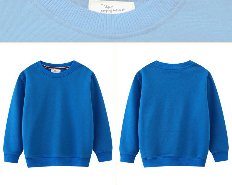 Jumping meters - 圓領棉質長袖上衣/大學T-黃色