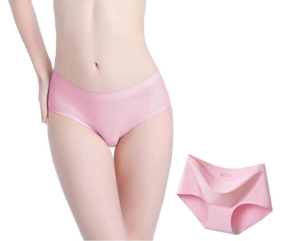 輕薄絲滑無痕內褲-粉紅