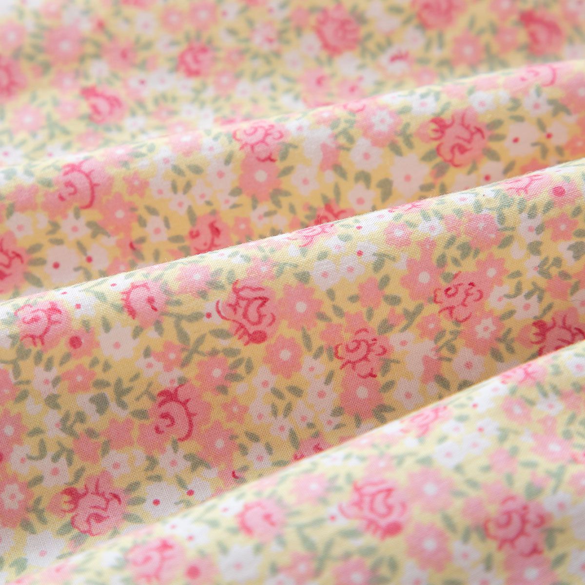 田園風純棉吊帶洋裝-碎花款-粉色