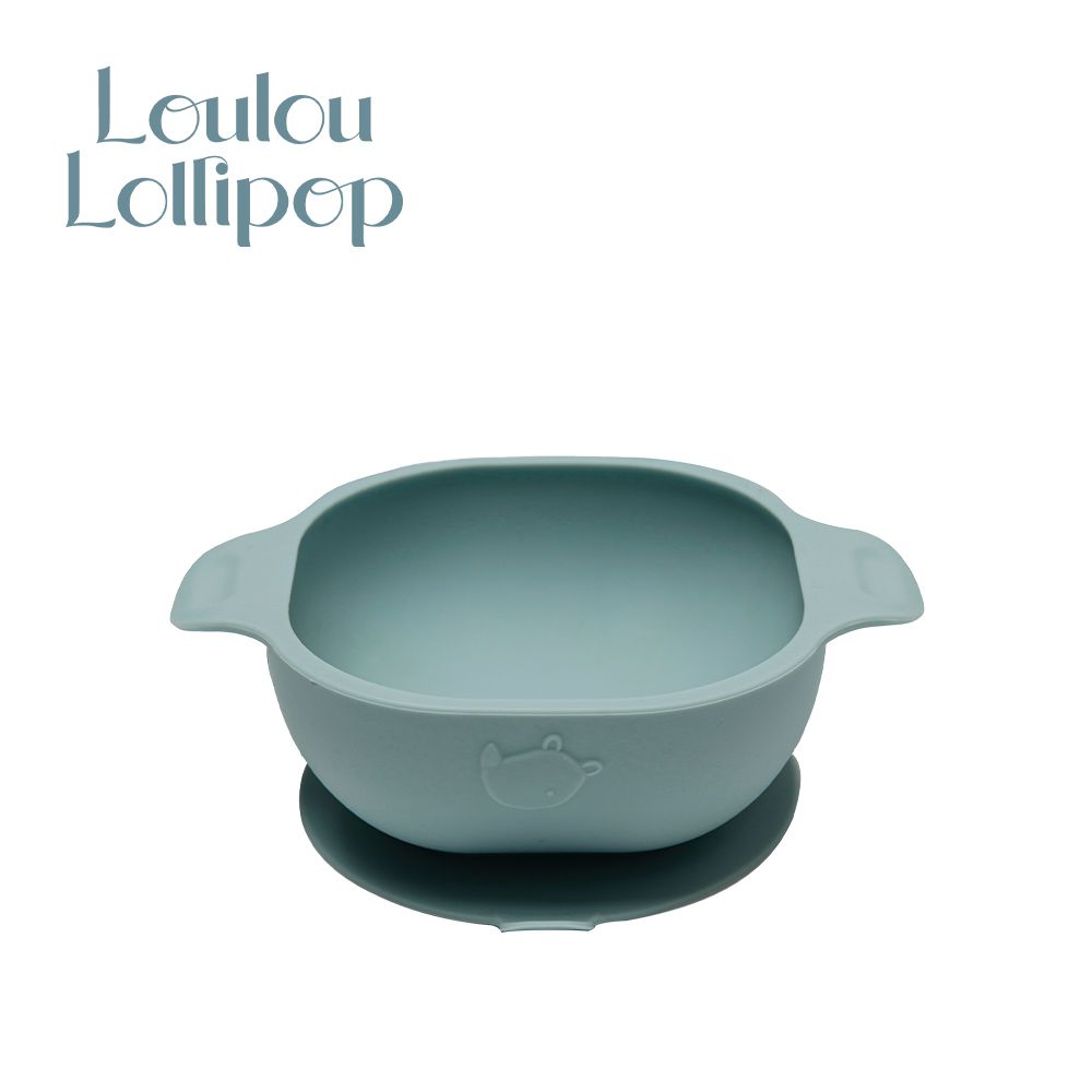 Loulou Lollipop - 加拿大 可愛動物矽膠吸盤碗-天空藍