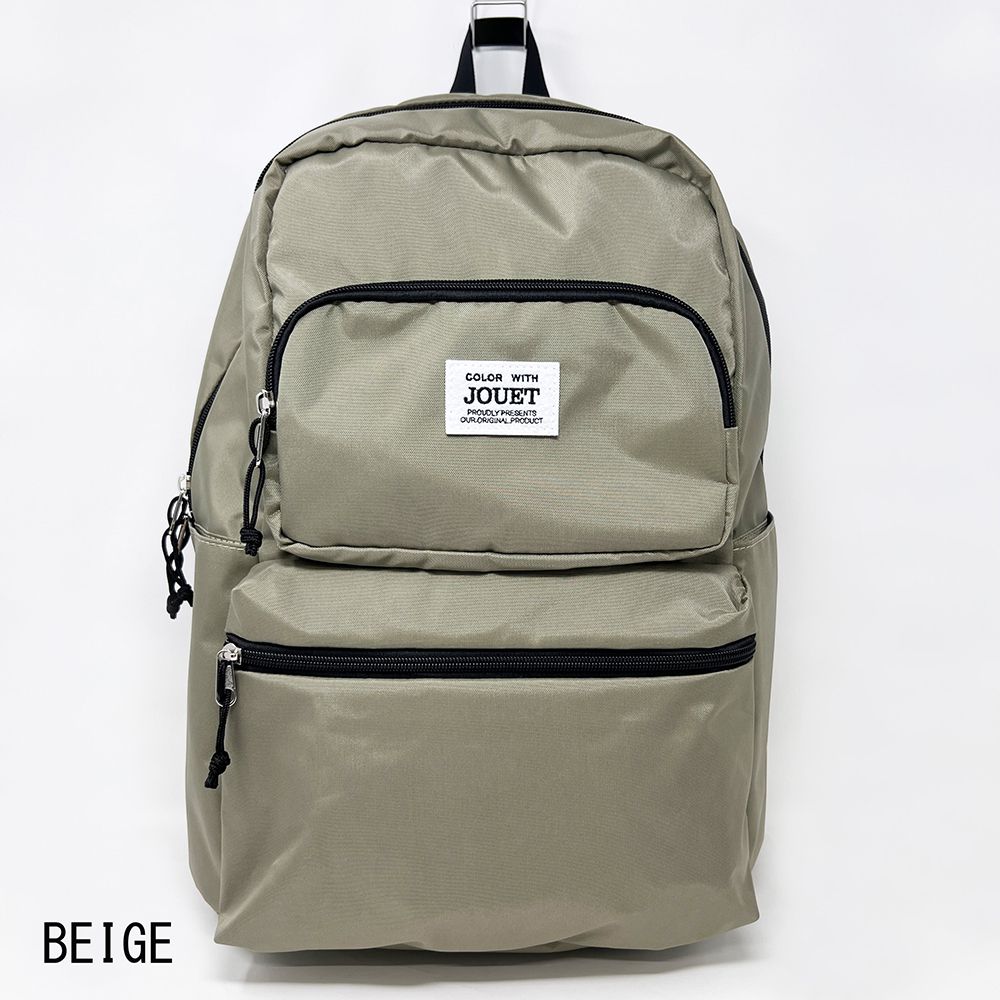 JOUET 防潑水輕質大容量後背包-卡其色