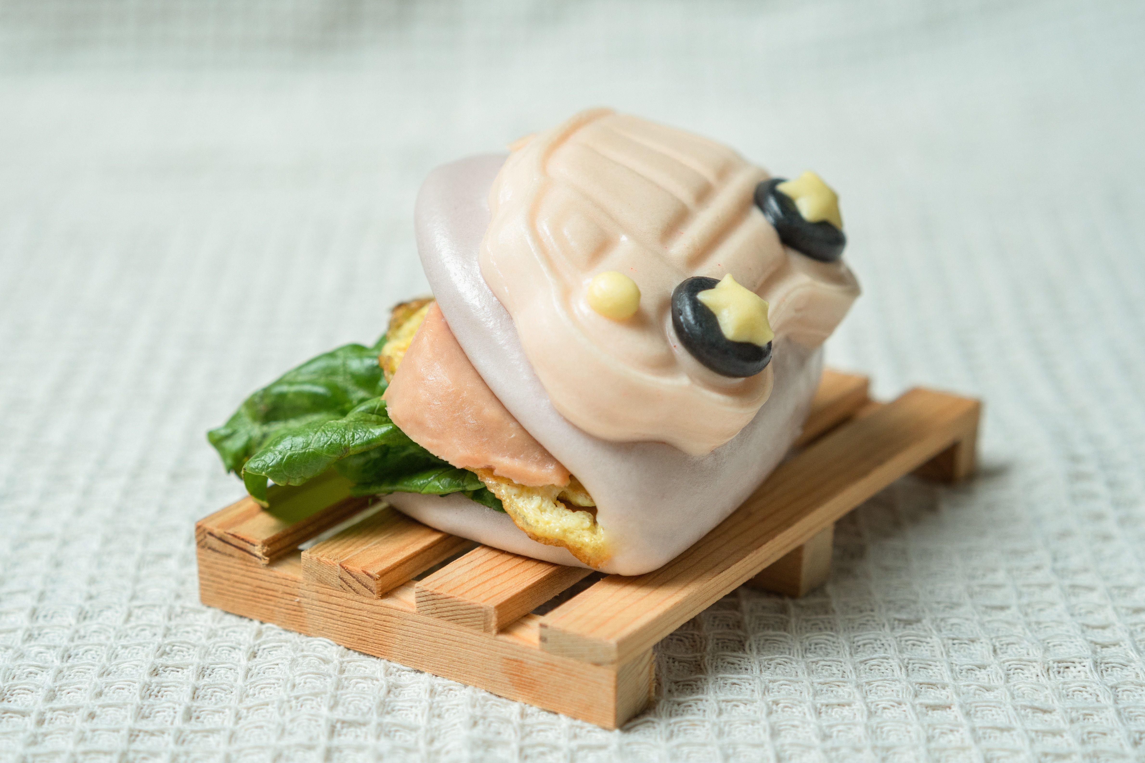 老甜媽手工饅頭 - 彩虹小車車造型刈包