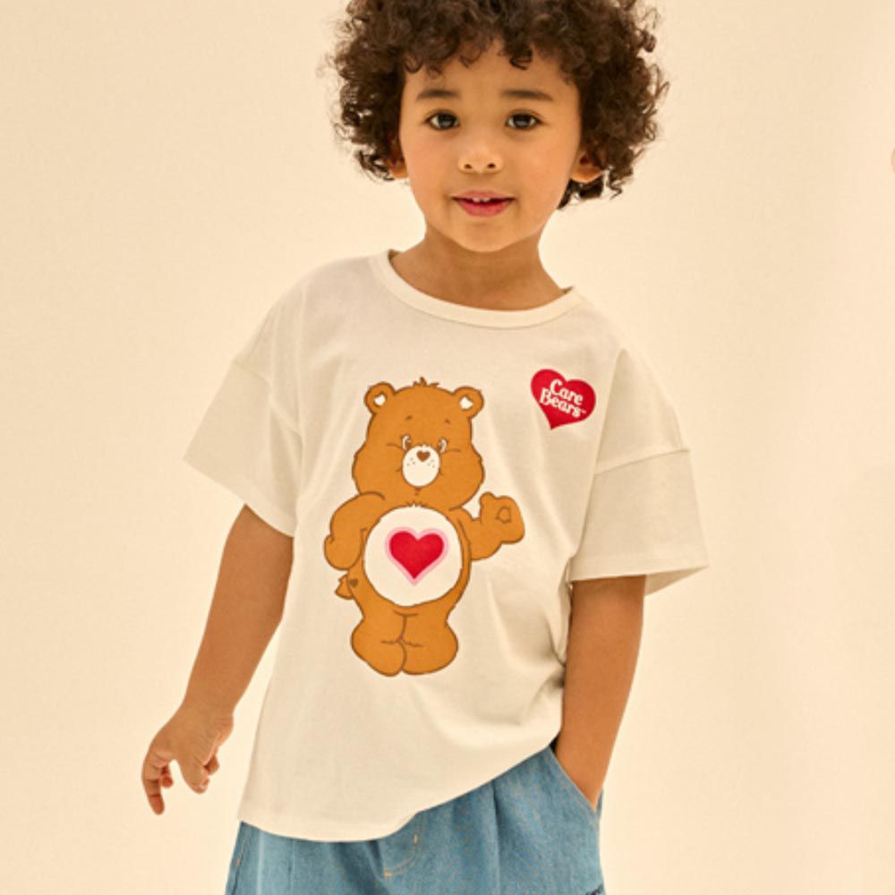 韓國 Care Bears - 聯名款短袖上衣-愛心棕熊