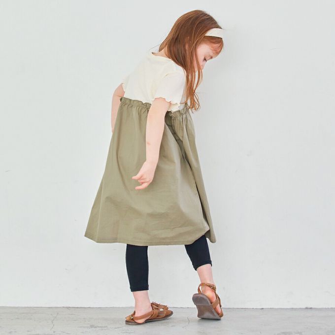 日本 evercloset - 拼接撞色羅紋短袖洋裝-白x薄荷綠