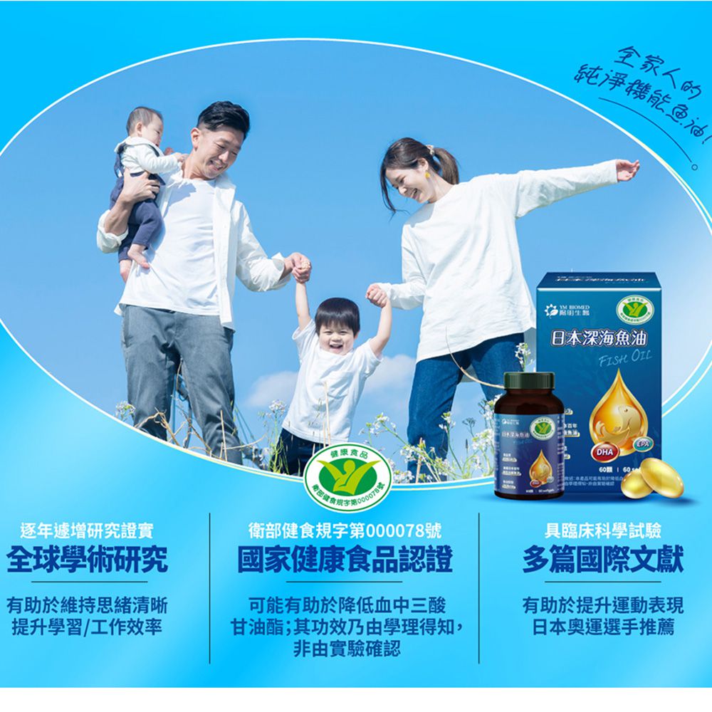 【陽明生醫】 日本深海魚油軟膠囊x2盒 (60粒/盒)-(60粒/盒)
