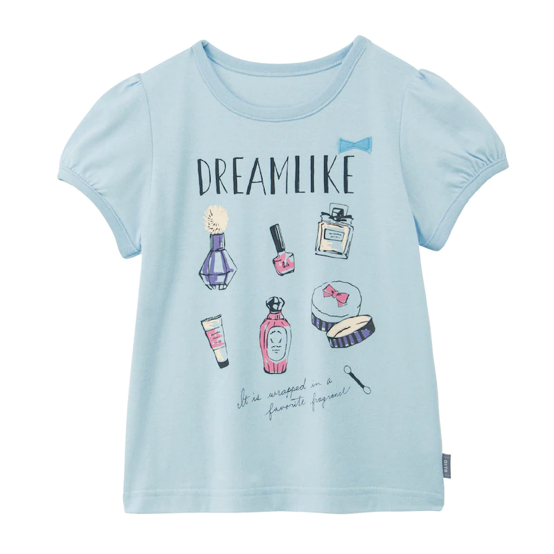 日本千趣會 - GITA 天竺棉印花短T-滿版小花-燕麥