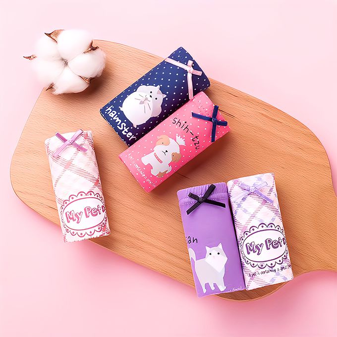 小 pipi - 純棉兒童三角內褲5件組_女童-我的寶貝