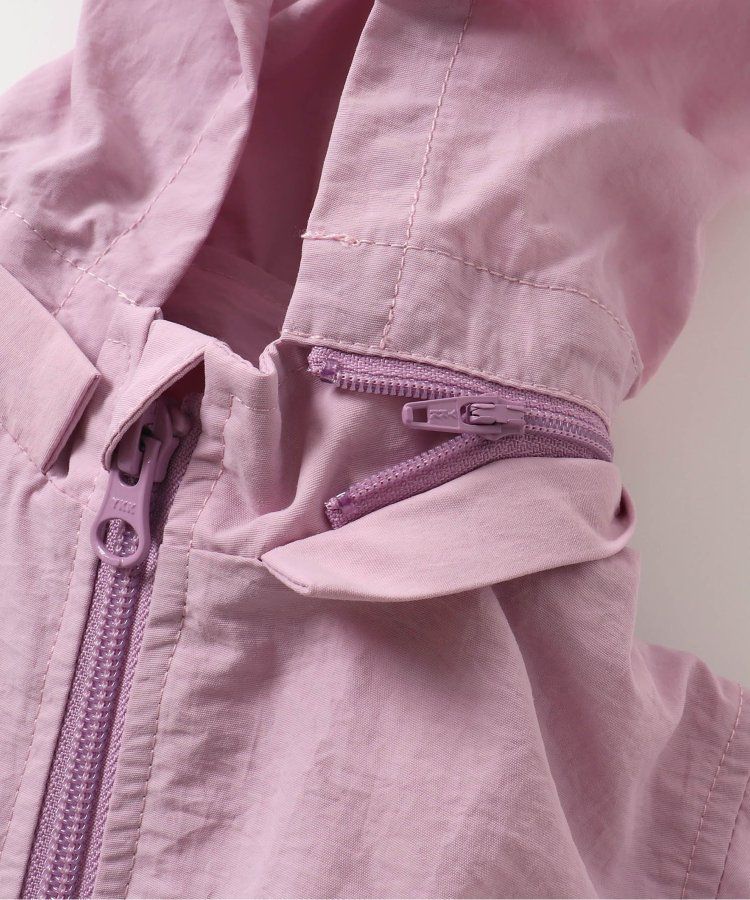 日本 apres les cours - FILA聯名 連帽可拆撞色風衣外套-摩卡x淺藍