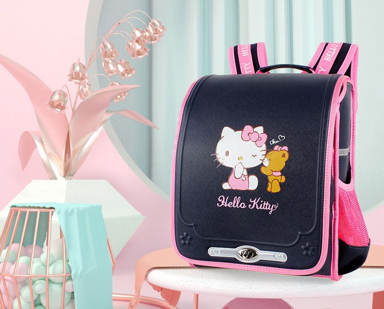 日本小學生書包-卡通人物Hello Kitty-粉色 (適合110-135cm)