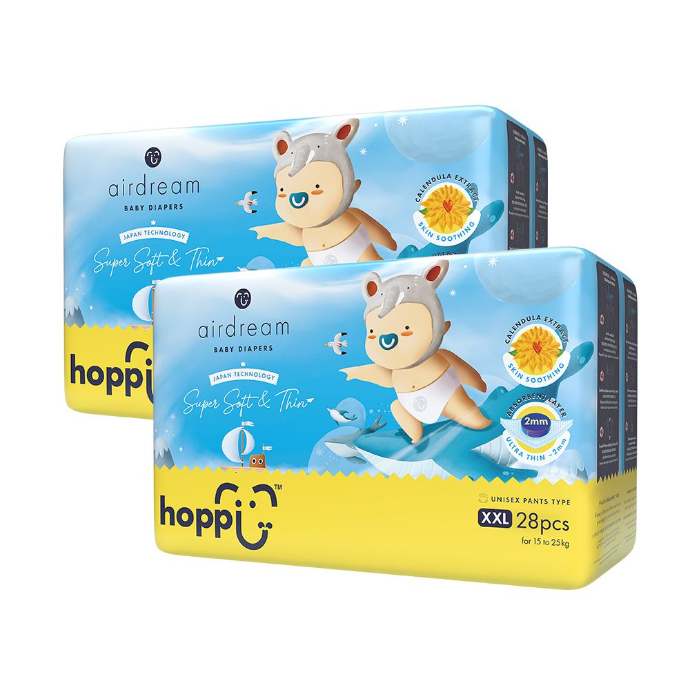 airdream 輕薄系列嬰兒尿布－褲型(XXL)－28片－2袋
