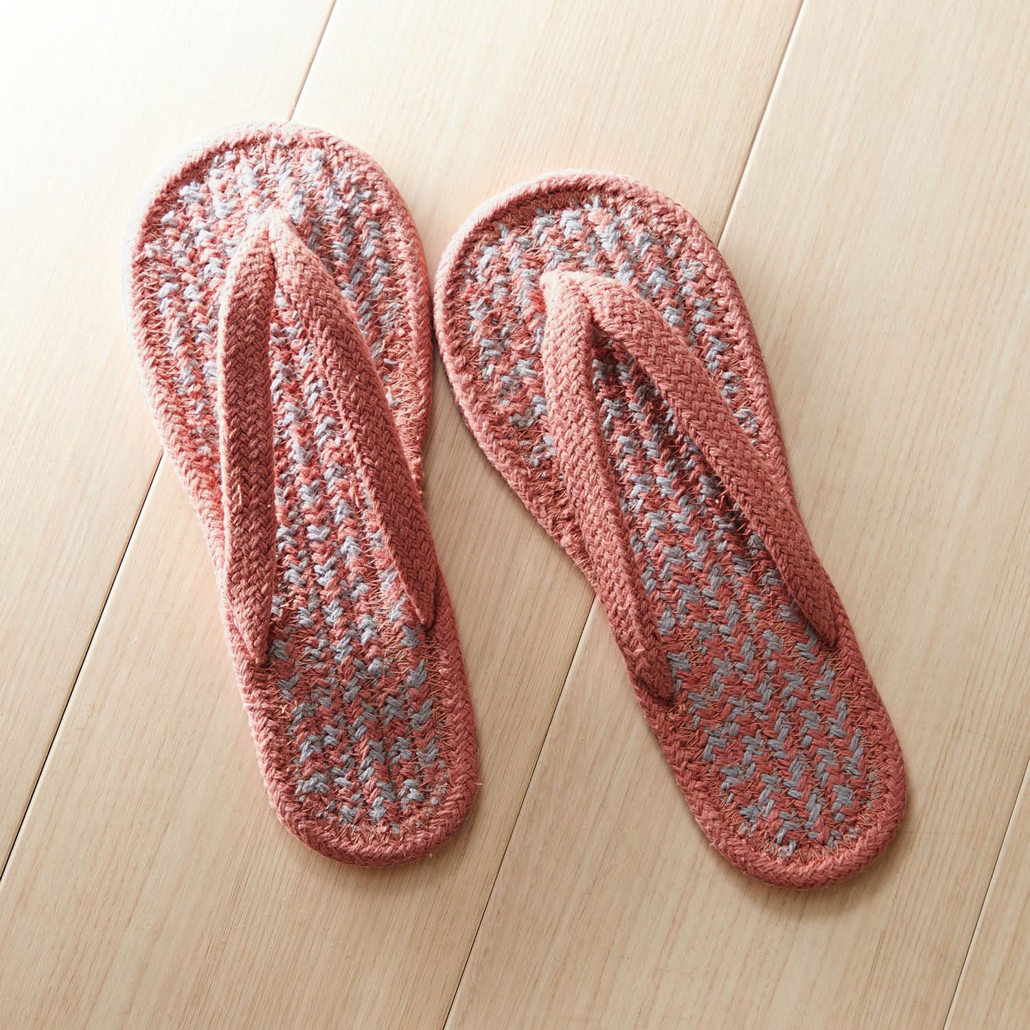 日本千趣會 - 夏日款 印度棉舒適夾腳室內拖鞋-海軍藍