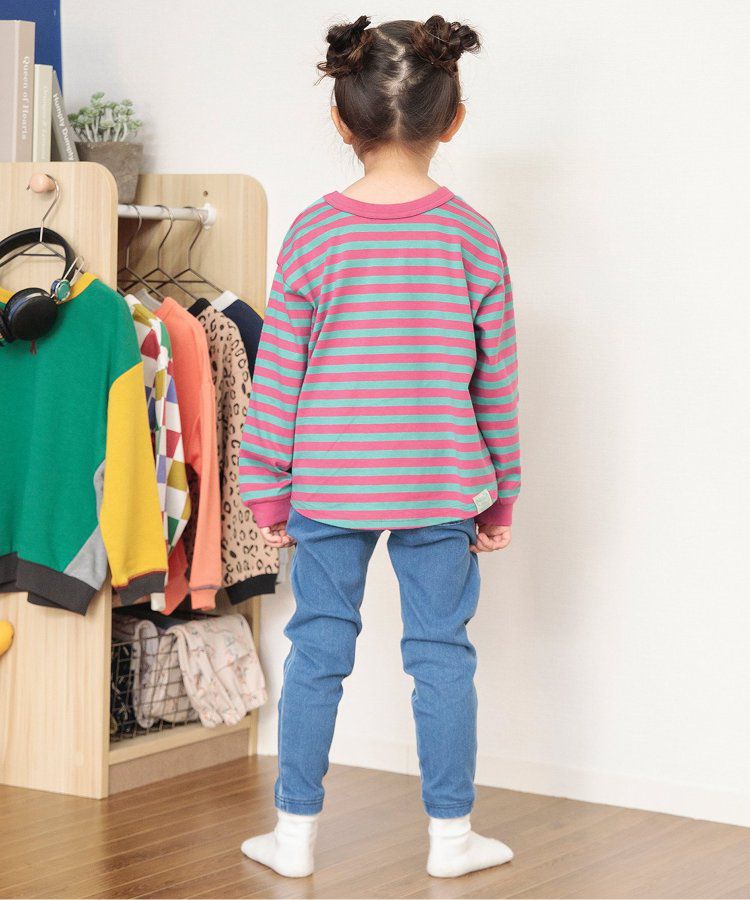 日本 BREEZE - 正反OK！圓領印花長袖上衣-棋盤格-彩色