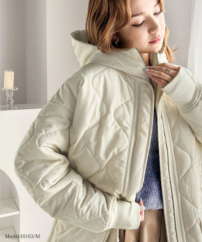 日本 Classical Elf - 超強8way 聯名雙面絎縫寬版外套(帽可拆)-象牙