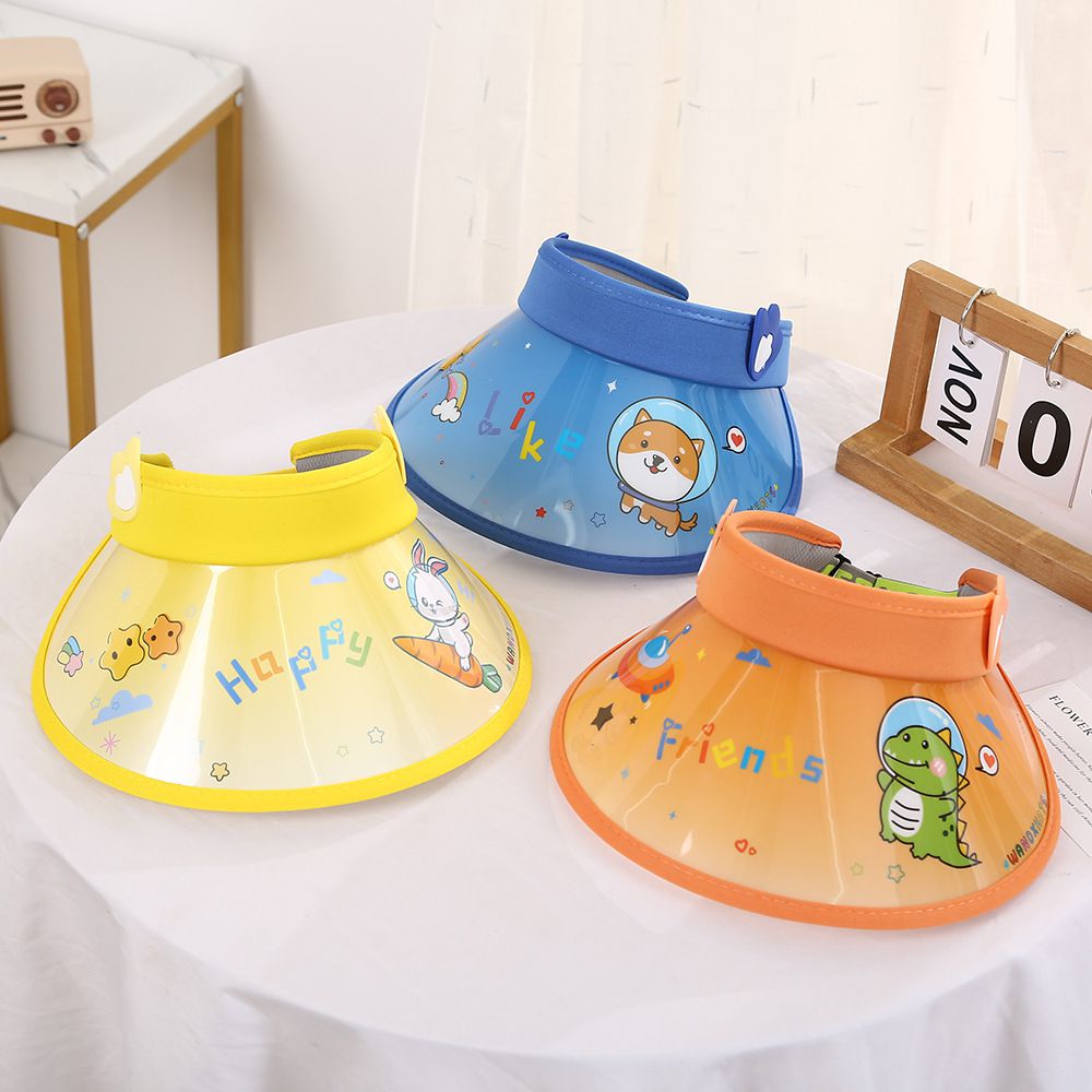 兒童空頂遮陽帽-太空兔-黃色 (建議2-6歲)