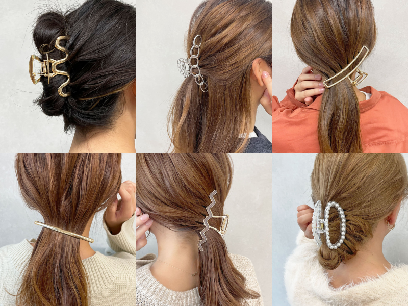 日本 Lattice - 法式簡約金屬一字夾-金