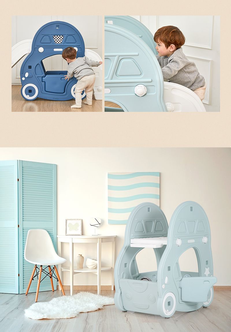 韓國 iFam - 汽車滑梯-湖水藍