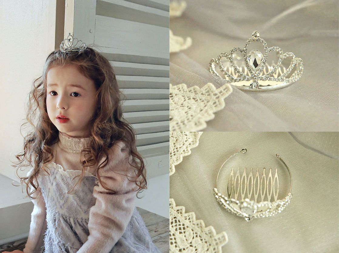 韓國 PuellaFLO - 水鑽艾莉娜公主皇冠髮飾