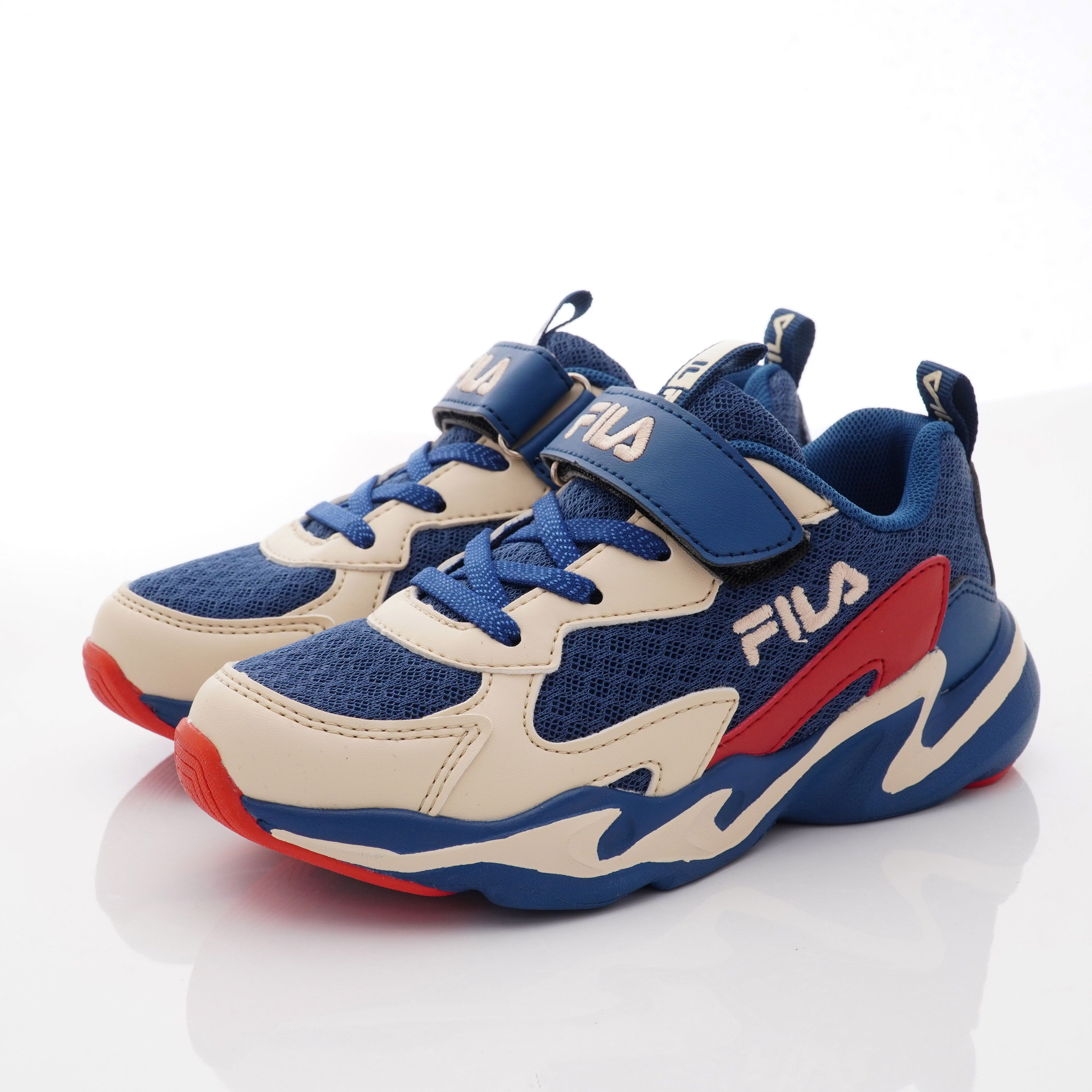 FILA - 機能穩定運動鞋款(中大童段)-藍