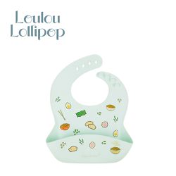 Loulou Lollipop - 寬口袋立體矽膠圍兜-拉麵派對