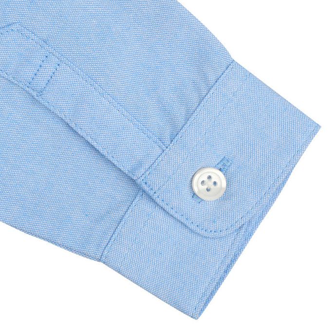 akachan honpo - 長袖襯衫-附針織領帶-淺藍色