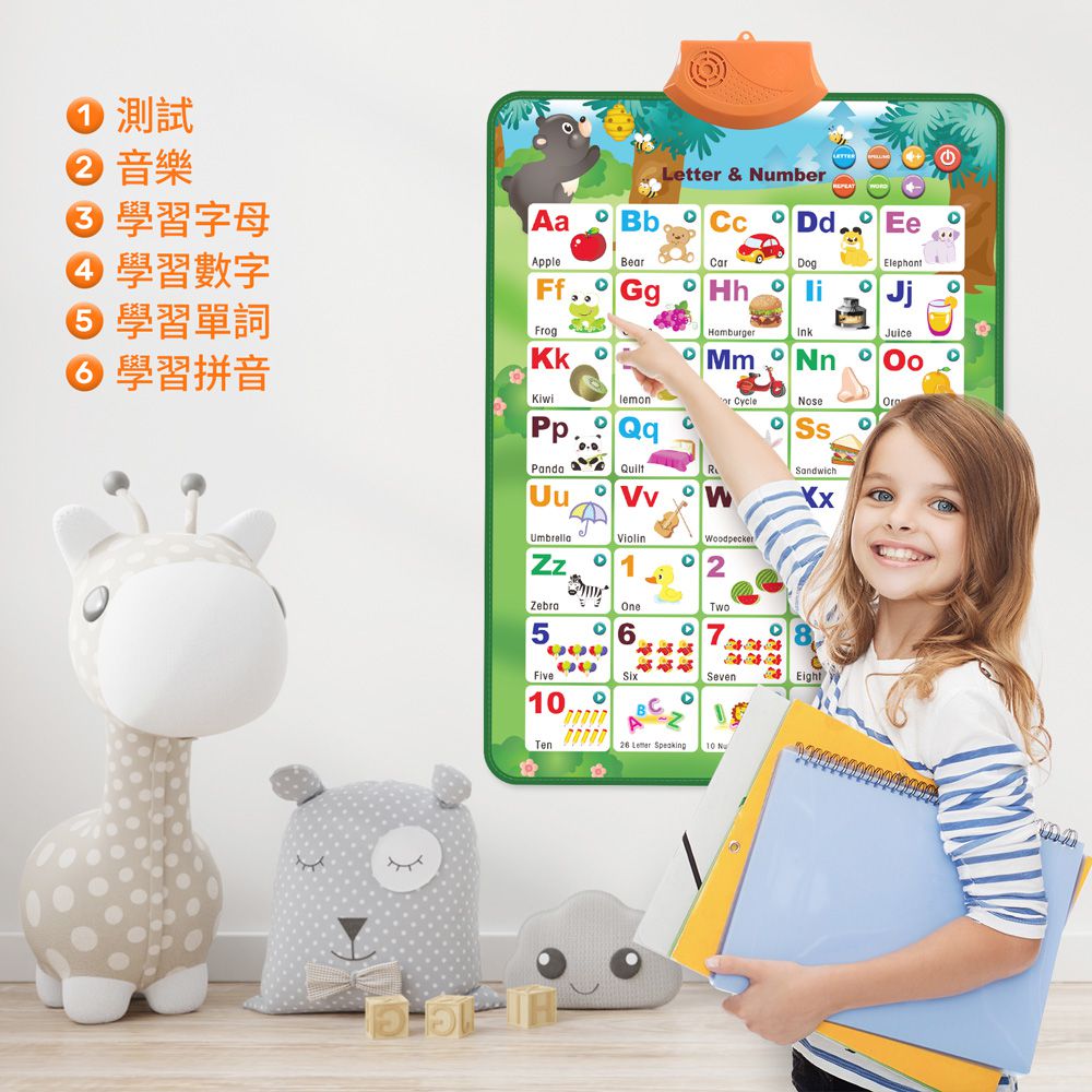 CuteStone - 兒童ABC觸控有聲學習掛圖