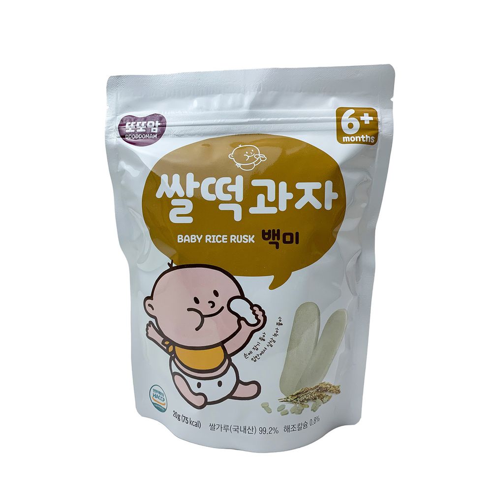 韓爸田園日記 - 米片片米餅-原味 (楊平白米)(6個月以上)-1包/20公克