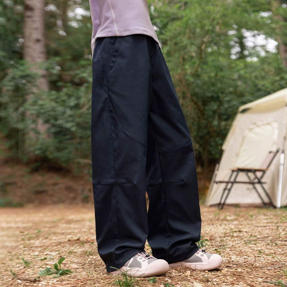 防潑水輕盈速乾休閒長褲-藏青