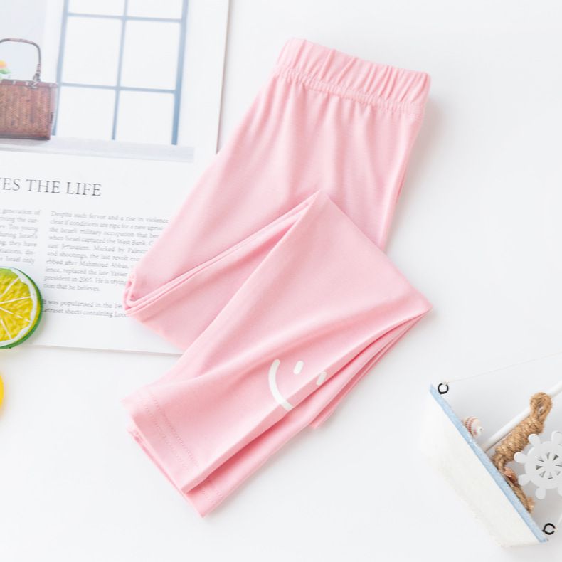 FANMOU - 莫代爾透氣九分內搭褲-微笑-粉色