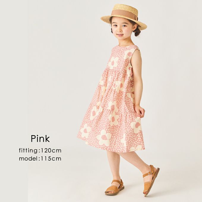 日本 evercloset - 100%棉 歐風荷葉領背心洋裝-粉紅