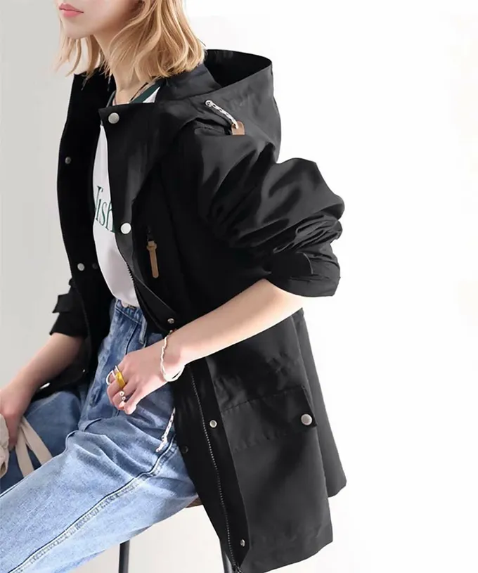 日本 Classical Elf - [熱銷NO.1]  3WAY百搭保暖連帽防風外套-淺米杏