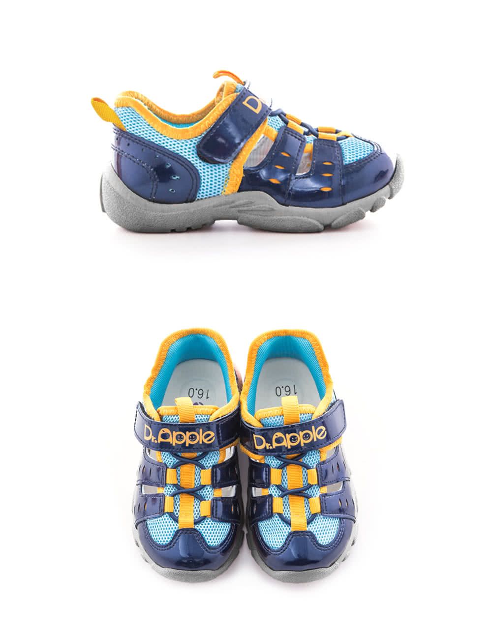 Dr. Apple - 機能童鞋-俐落大人風舒適透氣童鞋-藍