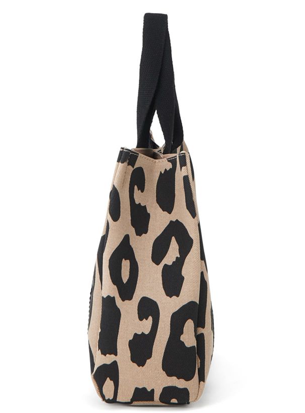 日本 GRL - 率性帆布豹紋托特包/手提包 (F)