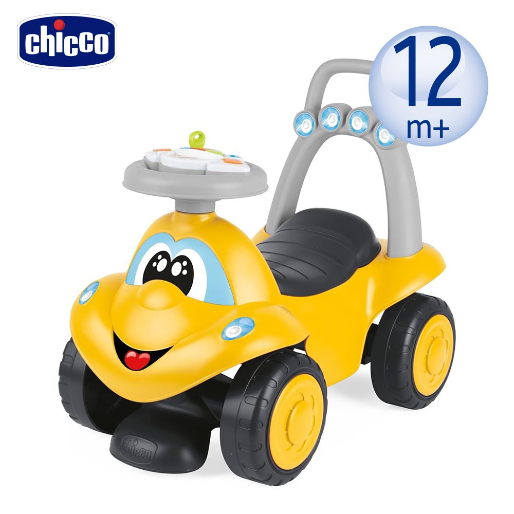 義大利 chicco - ECO+ 二合一學步騎乘滑步車-黃