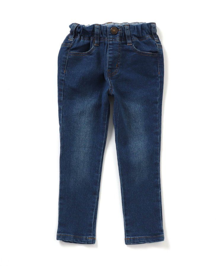 日本 BREEZE - [推薦]定番彈力鬆緊合身長褲-藍綠格紋