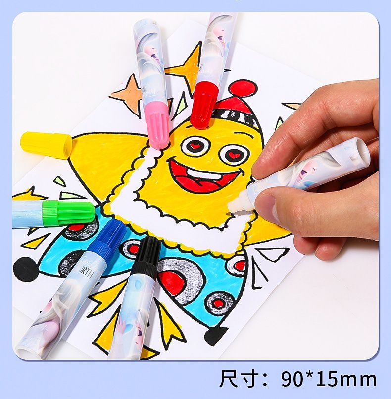 卡通兒童塗鴉創意彩繪禮盒組-卡通人物漫威-藍色