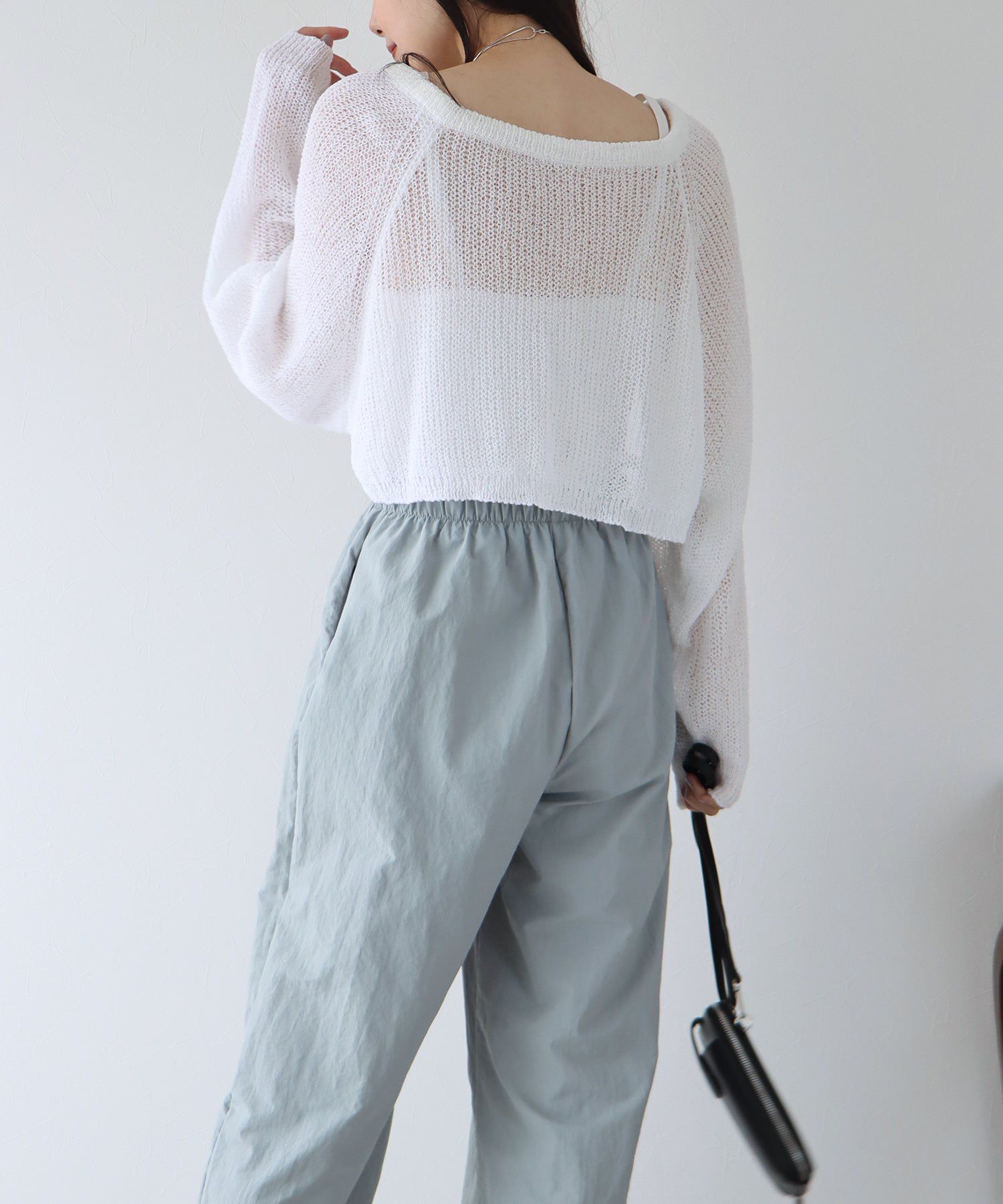 日本 BLUE EAST - 百搭開襟短版針織外套-米杏