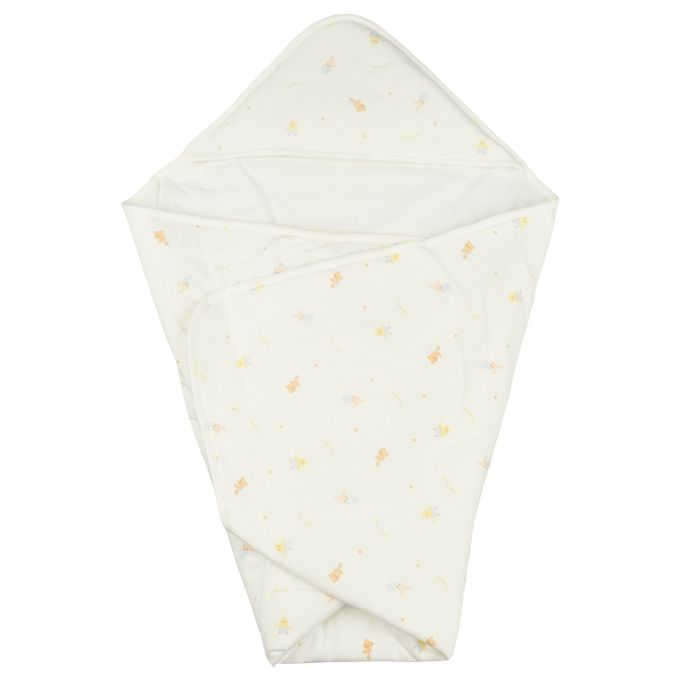 akachan honpo - 正方形包巾-動物-米白色 (80×80cm)