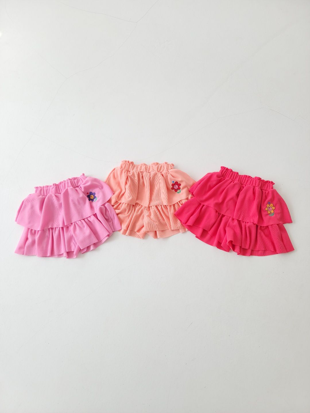 韓國 Mimico - 微笑花朵蛋糕褲裙-粉紅