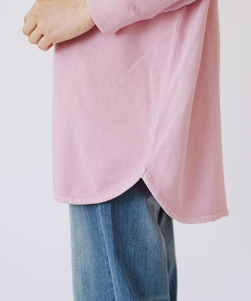 日本 zootie - 100%棉  百搭圓領薄長袖上衣-柳橙橘