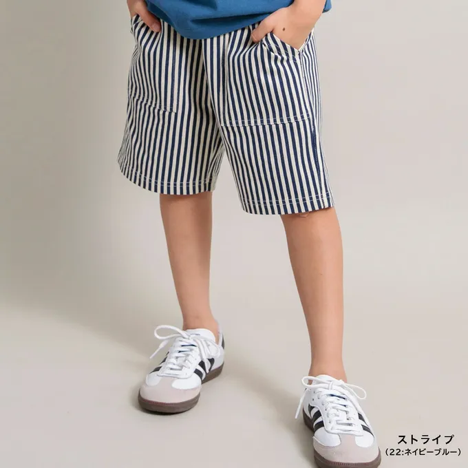 日本 BRANSHES - 100%棉 百搭休閒口袋短褲-豹紋-杏棕