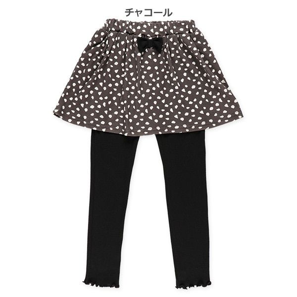 日本西松屋 - 小蝴蝶百搭褲裙-咖啡