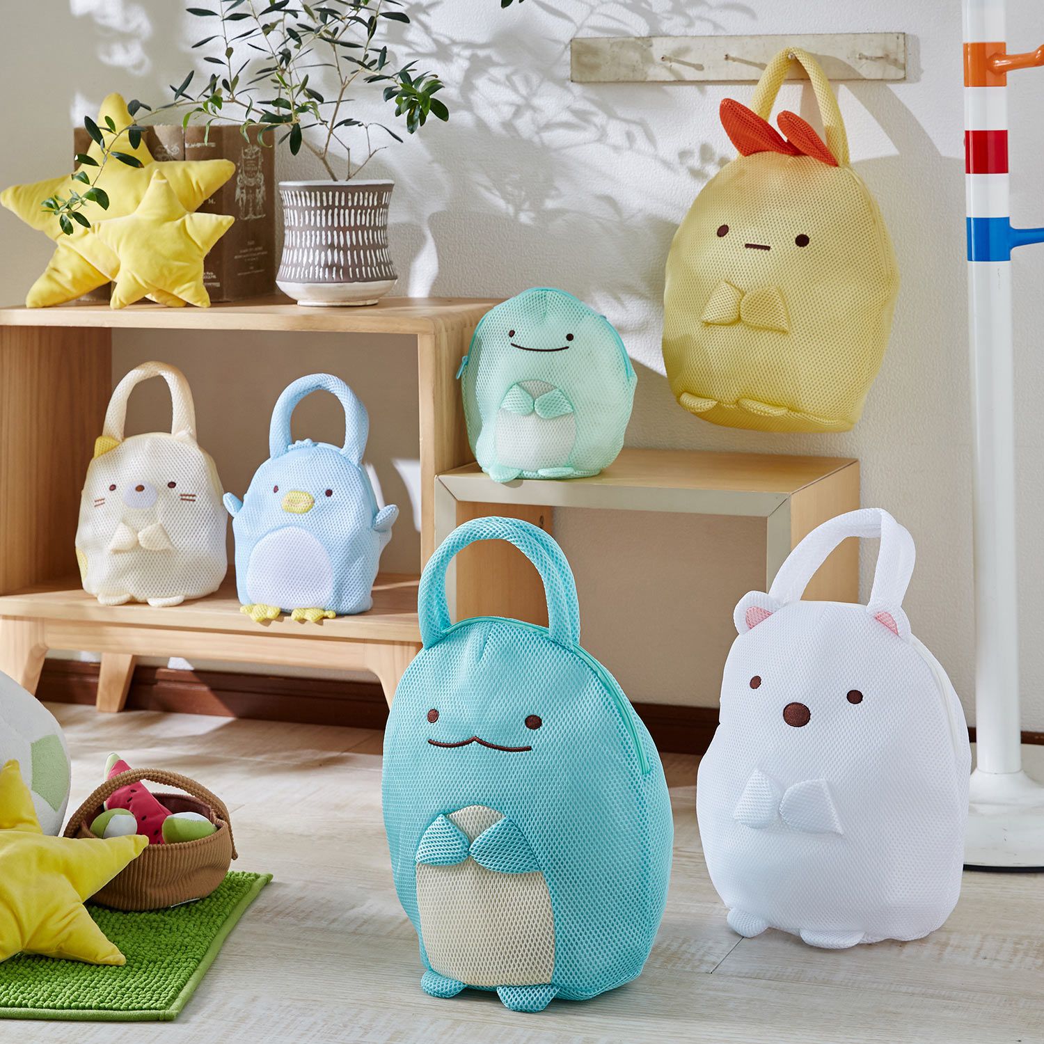 日本千趣會 - 角落生物提袋式洗衣袋-貓咪