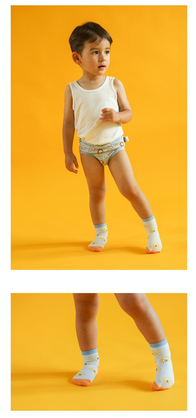 韓國 Daily Like - 兒童襪子/中筒襪4入組-透氣網眼