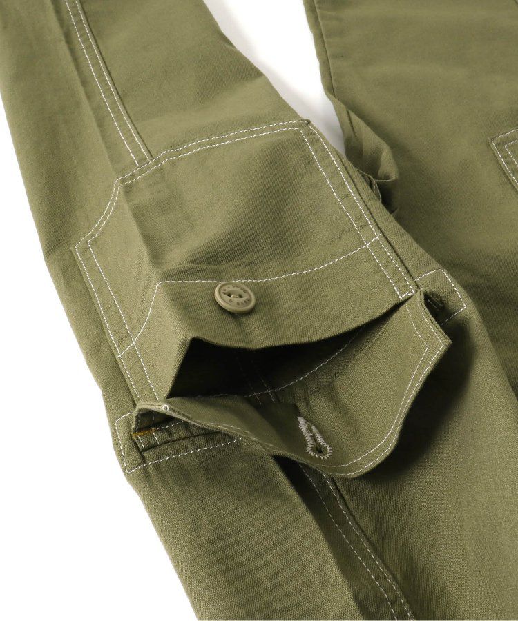 日本 BREEZE - 時髦工裝風可調長度吊帶褲-奶油白