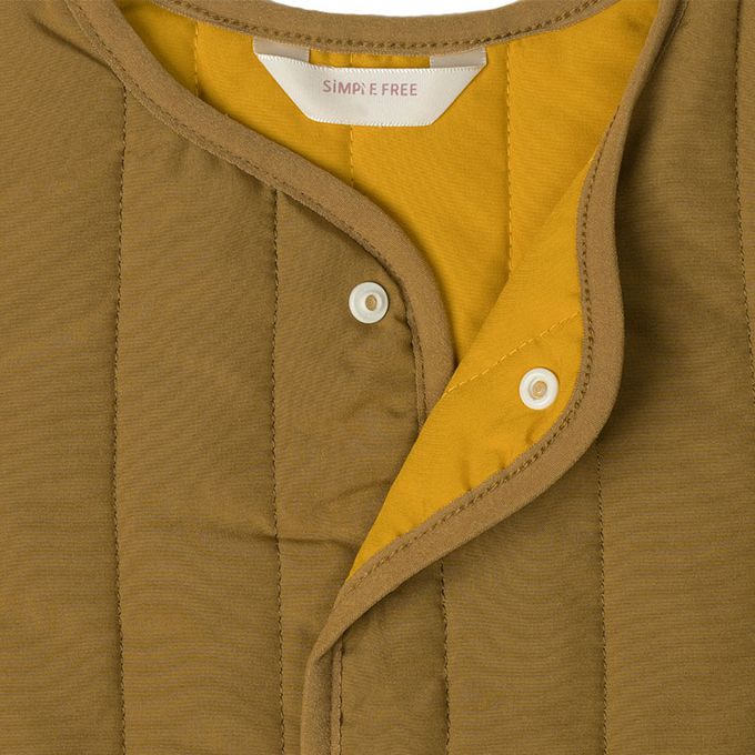 akachan honpo - 寬鬆夾克-超細纖維-淺卡其色