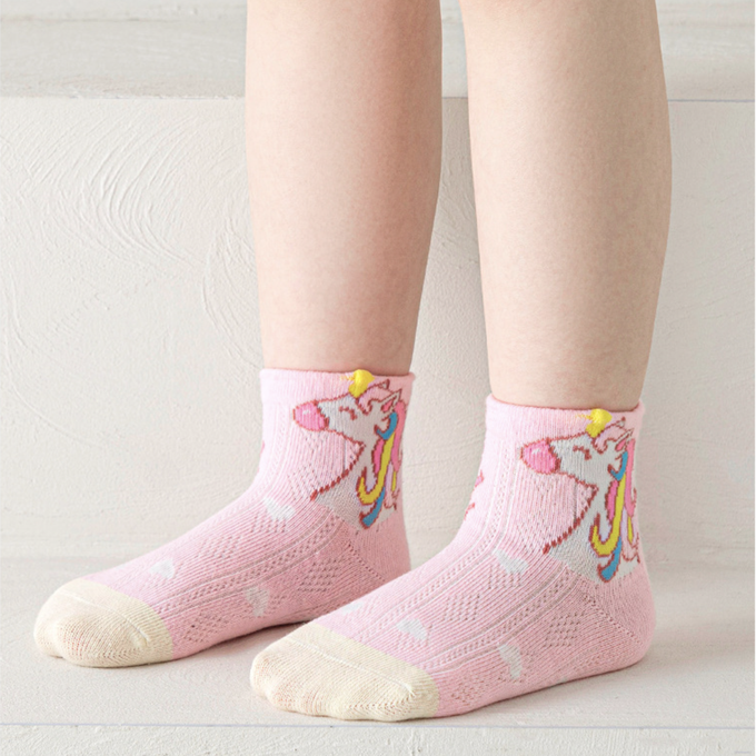 love, charlotte - 夢幻獨角獸短筒棉襪-5 雙一組