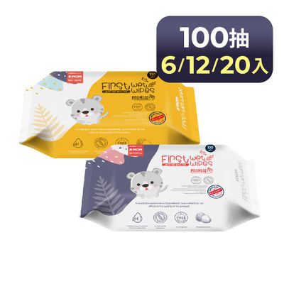 MOTHER-K - 自然純淨嬰幼兒濕紙巾-基本款100抽(6/12/20包組)