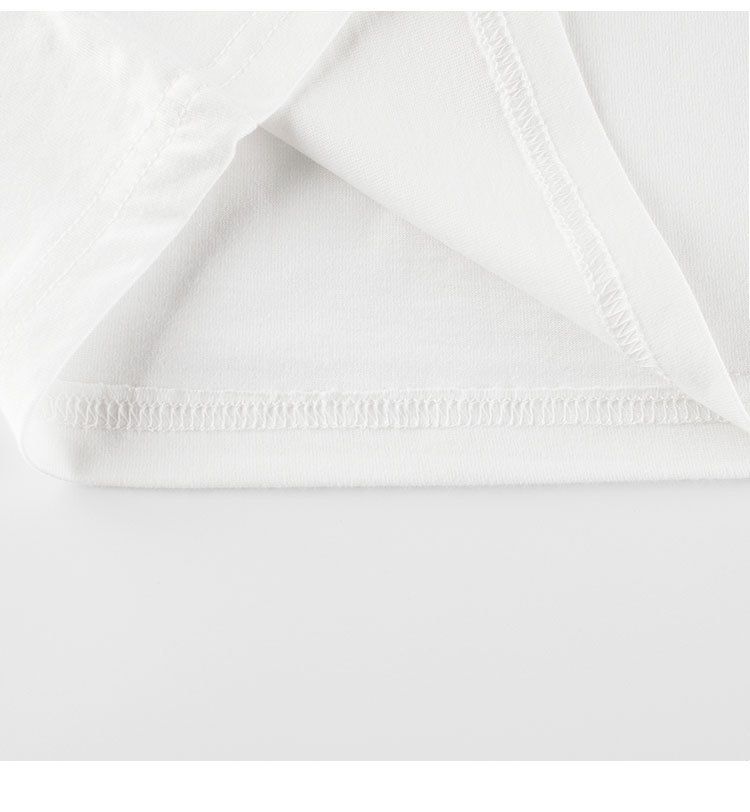 純棉圓領假兩件薄長袖上衣-滑板車恐龍-米白+藍