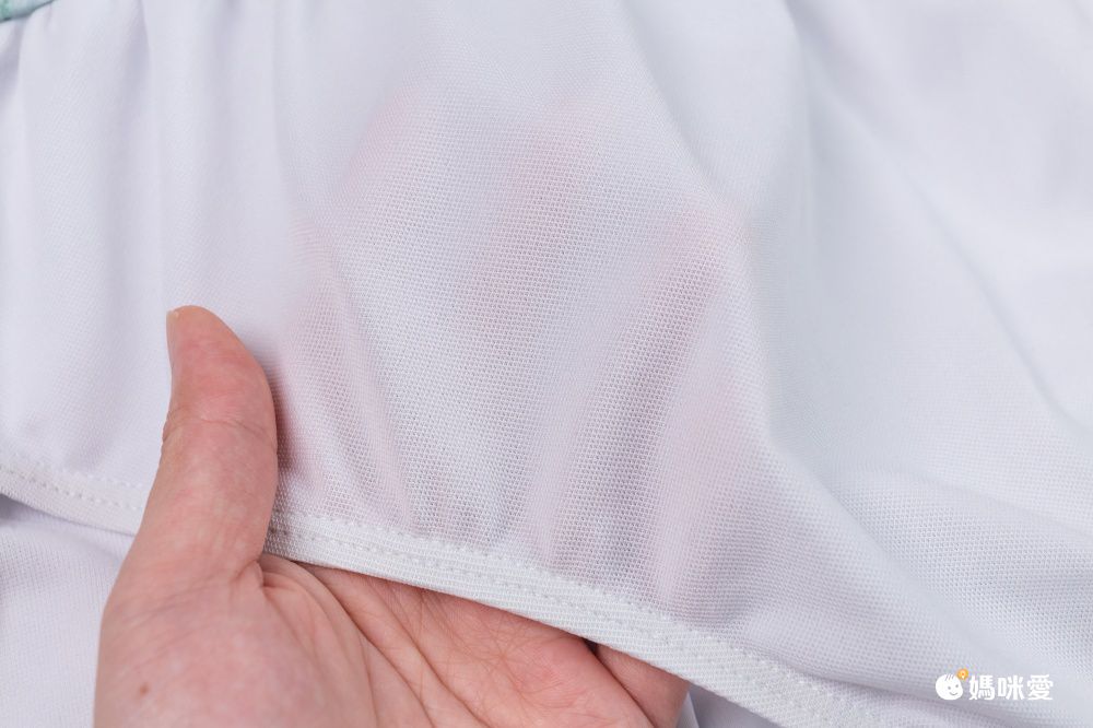 男士泳褲-潑墨葉片-綠+白-直播專屬