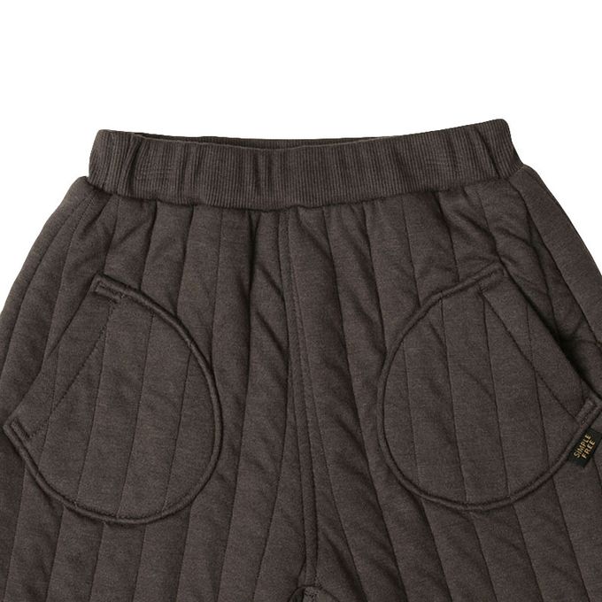 akachan honpo - 10分鋪棉褲-深灰色